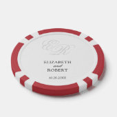 Monogram Simple Einzigartig Minimalistisch Modern Pokerchips (Einzeln)