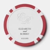 Monogram Simple Einzigartig Minimalistisch Modern Pokerchips (Rückseite)