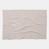 Monogram Simple Elegance Calligraphy Rose Pink Geschirrtuch (Horizontal)