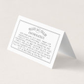 Monogram Simple Elegant Black & White Header Visitenkarten (Rückseite)