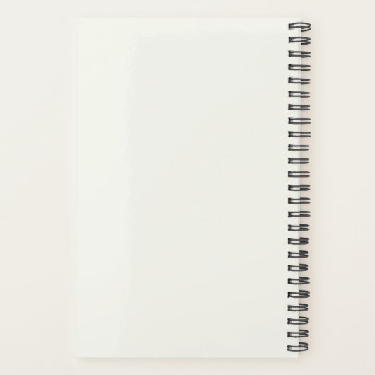 Monogram Simple Elegant Minimal Ivory Personalized Planer (Rückseite)