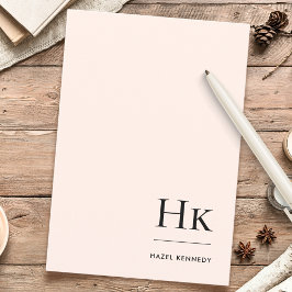 Monogram Simple Elegant Minimal Mit Monogramm Soci Mitteilungskarte