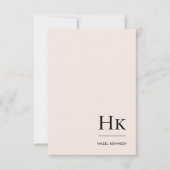 Monogram Simple Elegant Minimal Mit Monogramm Soci Mitteilungskarte (Vorderseite)