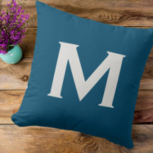 Monogram Simple Elegante Modern Blue