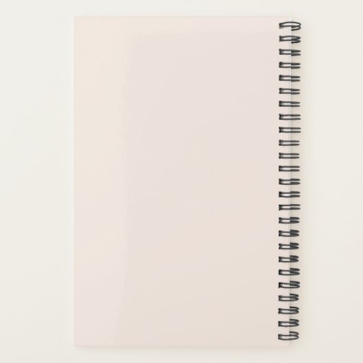 Monogram Simple Eleganush Blush Pink Personalisier Planer (Rückseite)