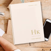 Monogram Simple Eleganush Gold Personalisiert Planer