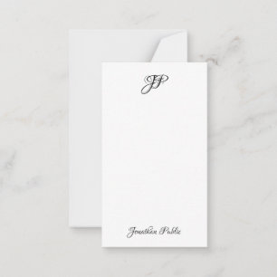 Monogram Simple Mitteilungskarte