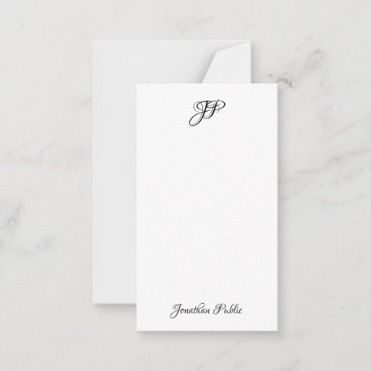 Monogram Simple Mitteilungskarte (Vorderseite)