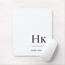 Monogram Simple Modern Minimalistisch White Initia