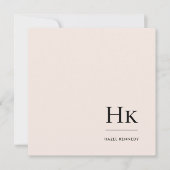 Monogram Simple Modern Mit Monogramm Social Noteca Mitteilungskarte (Vorderseite)