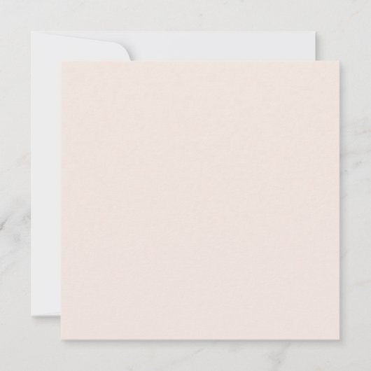 Monogram Simple Script Chic Blush Social Notecard Mitteilungskarte (Rückseite)