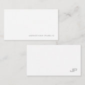 Monogram Simple Template Elegant Minimalistisch Mitteilungskarte (Vorne/Hinten)