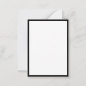 Monogram Simple Template Handwriting Script Mitteilungskarte (Rückseite)