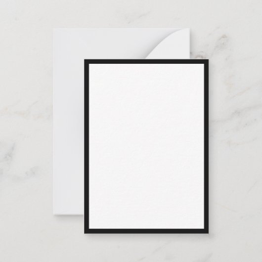 Monogram Simple Template Handwriting Script Mitteilungskarte (Rückseite)