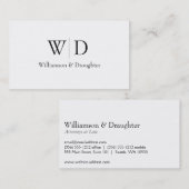 Monogram Simple Visitenkarte (Vorne/Hinten)