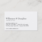 Monogram Simple Visitenkarte (Rückseite)