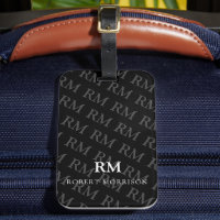 Monogram Simple White Masculine Pattern
