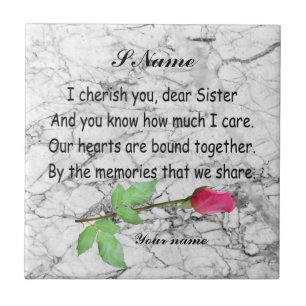 MONOGRAM SISTER QUOTE FLIESE