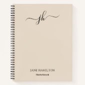 Monogram-Sketchbook-Creme Notizblock (Vorderseite)