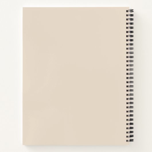 Monogram-Sketchbook-Creme Notizblock (Rückseite)