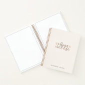 Monogram Sketchbook | Elfenbeincreme Modernes Eleg Notizblock (Innenseite)