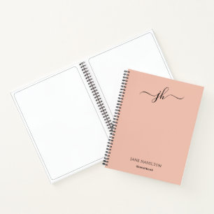 Monogram Sketchbook Peach Notizblock