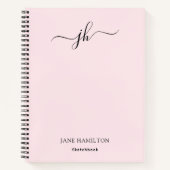 Monogram Sketchbook Pink Notizblock (Vorderseite)