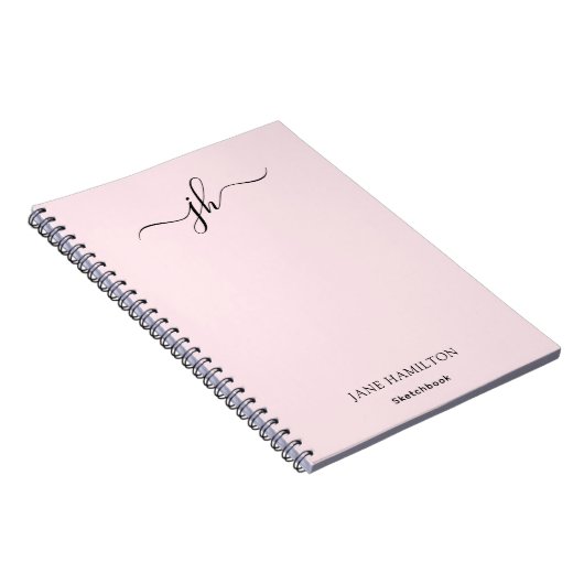 Monogram Sketchbook Pink Notizblock (Rechte Seite)