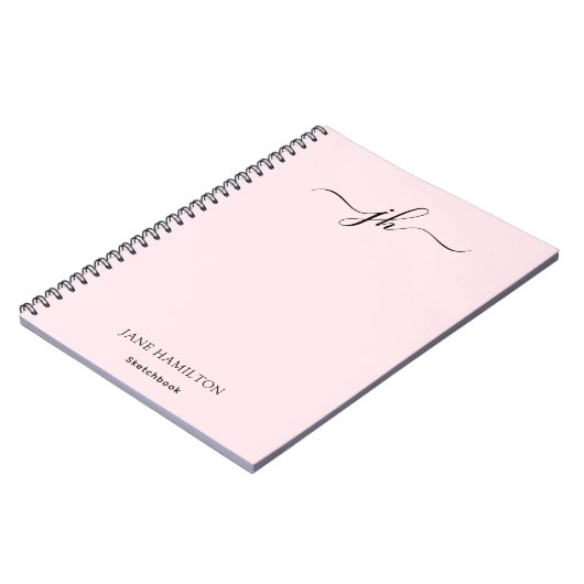 Monogram Sketchbook Pink Notizblock (Linke Seite)