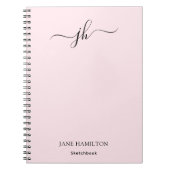 Monogram Sketchbook Pink Notizblock (Vorderseite)