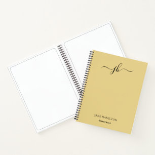 Monogram Sketchbook Yellow Notizblock