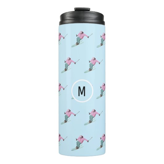 Monogram Skiing Thermosbecher (Vorderseite)