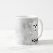 Monogram Skull and Crossbones Halloween Tasse (VorderseiteRechts)