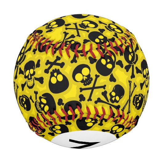 Monogram Skull & Crossbones Muster Baseball (Rückseite)