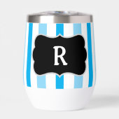Monogram Sky Blue and White Cabana Stripes (Vorderseite)