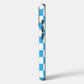 Monogram Sky Blue White Checkered Pattern Case-Mate iPhone Hülle (Rückseite / Links)