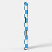 Monogram Sky Blue White Checkered Pattern Case-Mate iPhone Hülle (Rückseite / Rechts)