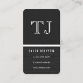 Monogram Sleek Two Tone Muster Visitenkarte