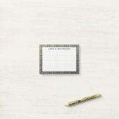 Monogram Small Grunge Imitats Metal Squares Post-it Klebezettel (Auf Schreibtisch)