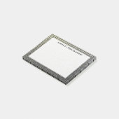 Monogram Small Grunge Imitats Metal Squares Post-it Klebezettel (angewinkelt)