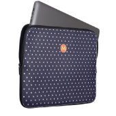 Monogram Small Polka Dot Blue Laptop Sleeve (Vorne Rechts)