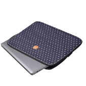 Monogram Small Polka Dot Blue Laptop Sleeve (Vorne Knopf)