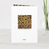 Monogram Snake Brown und Gold Print Karte (Rückseite)