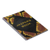 Monogram Snake Brown und Gold Print Notizblock (Rechte Seite)