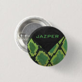 Monogram Snake Green und Black Button (Vorne & Hinten)