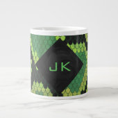 Monogram Snake Green und Black Jumbo-Tasse (Vorderseite)