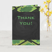 Monogram Snake Green und Black Karte (Gelbe Blume)