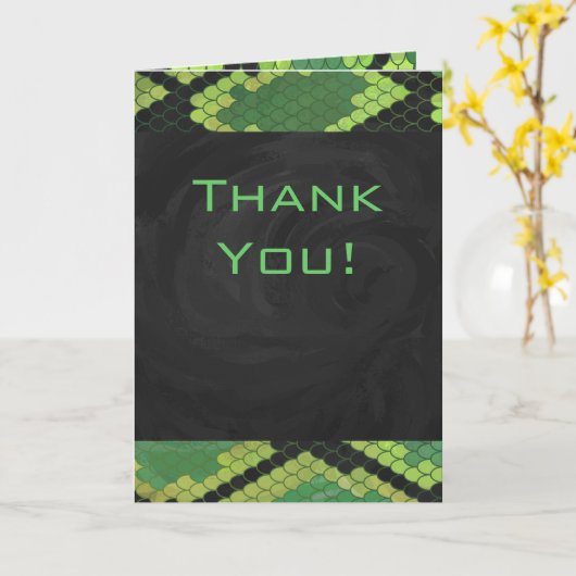 Monogram Snake Green und Black Karte (Gelbe Blume)