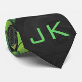 Monogram Snake Green und Black Krawatte (Gerollt)