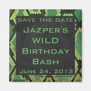 Monogram Snake Green und Black Magnet